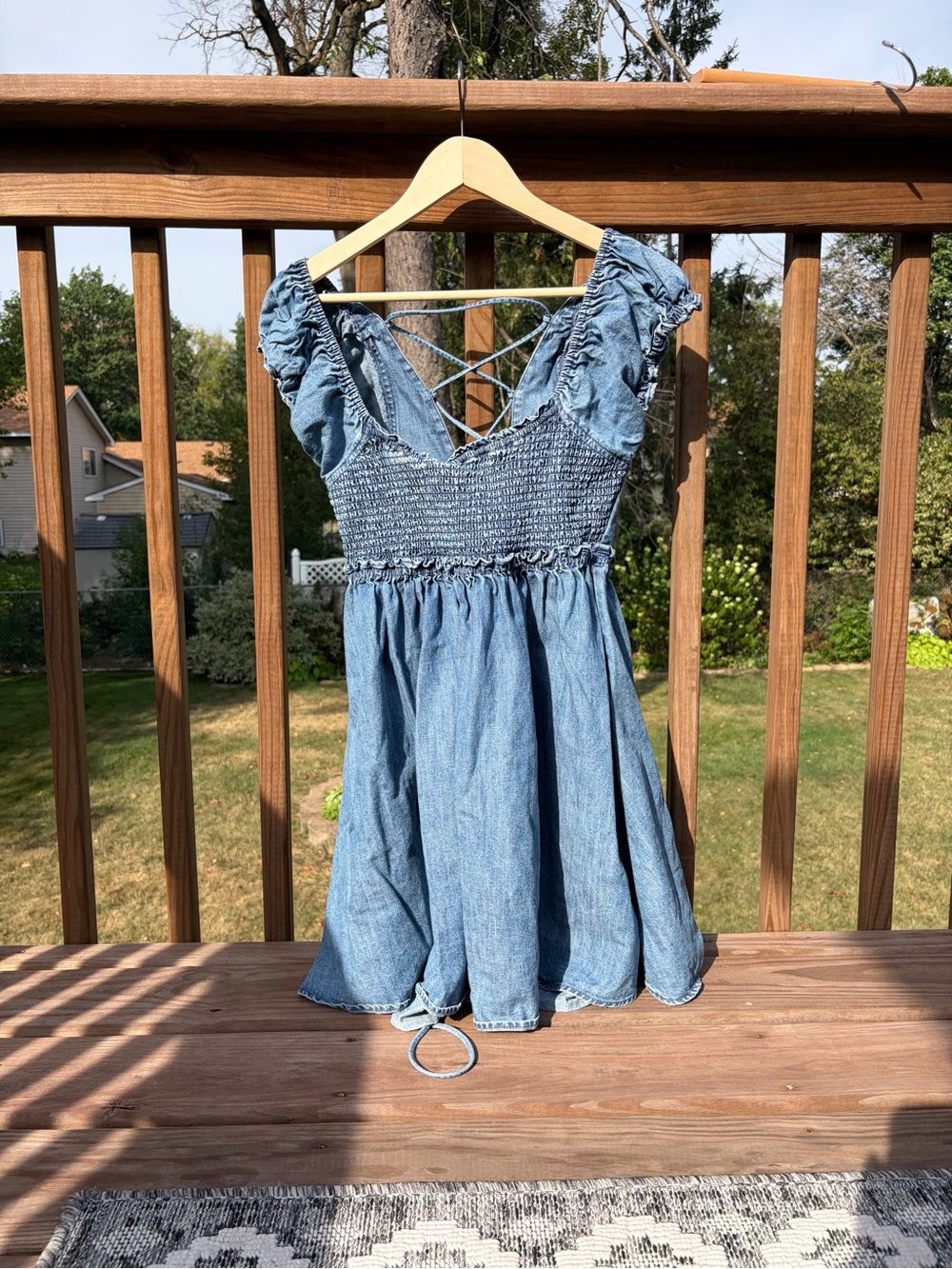 Free People Daphne Denim Mini Dress Size Small